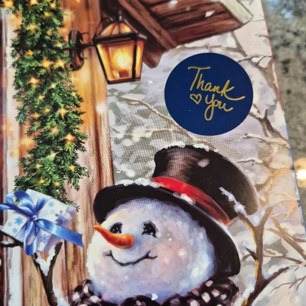 Springbok Delivering Gifts Snowman 1000 pc Jigsaw Puzzle USED